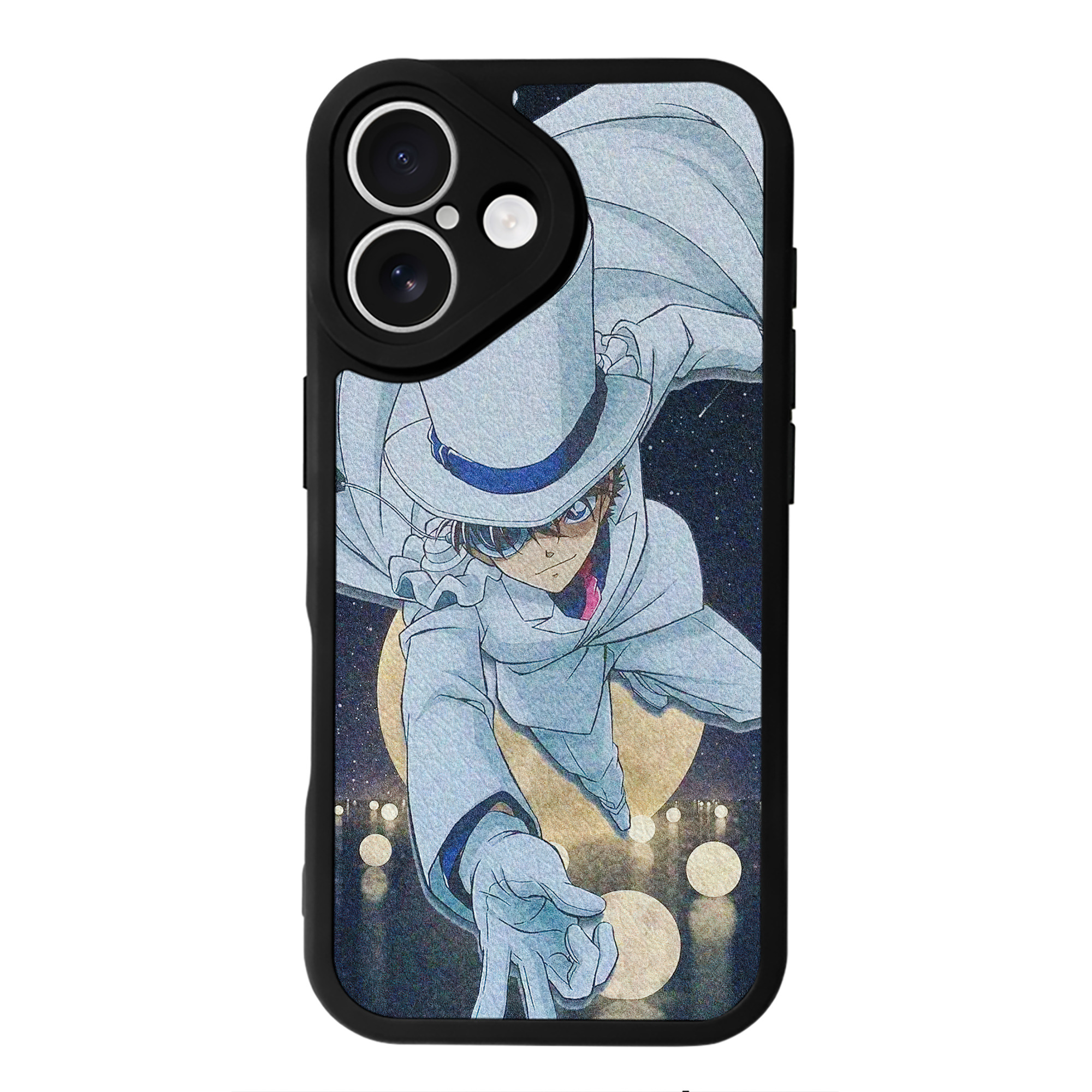 （画像用） 名探偵コナン Detective Conan 【iPhone 16シリーズ対応】シリコンスマホケース（レザー調） 材質：シリコン